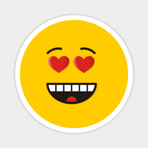 Smiling Face With Heart-Shaped Eyes Magnet by sifis